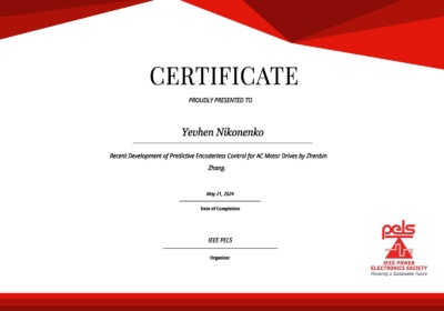 certificate IES webinar 2024